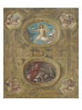 Décoration de plafond pour la grande Chambre de la Cour de Cassation au Palais de Justice de Paris