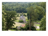Vue des ruines de l'abbaye de Port-Royal des Champs depuis le musée