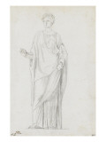 Album : Femme debout vue de dos; La Flore Capitoline ; Femme debout drapée