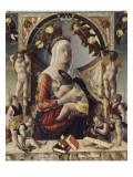 la Vierge à l'enfant entourés de huit anges