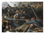 Episode du siège de Sébastopol pendant la guerre de Crimée en 1855  gorge de Malakoff