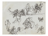 Divers croquis de groupes
