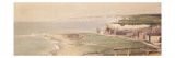 Vue de la plage de Dieppe  prise du château