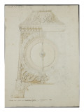 Dessin d'exécution de la pendule-candélabre  1822