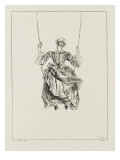 Femme vue de dos sur une balançoire