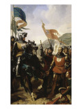 Bataille de Cocherel  prés d'Evreux gagnée par Du Guesclin sur les troupes du roi de Navarre  le