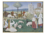 Suffrage des Saints du Livre d'Heures d'Etienne Chevalier : Sainte Marguerite et Olibrius dit