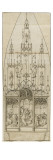 Etude pour un retable d'autel; scènes de l'Annonciation  de l'Adoration des Mages  de la Nativité;