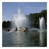 Vue du parc: bassin d'Apollon: Le char d'Apollon  1668-1670