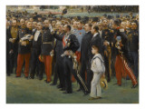 Réception des maires de France dans les jardins du palais de l'Elysée à l'o