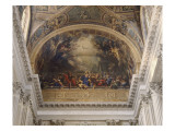 Chapelle Royale  vue intérieure: Cul de four au-dessus da la tribune : La descente du Saint Esprit