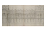 Recueil du Louvre (folio séparé): Elévation de la façade Est du Louvre avec