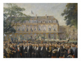 Réception des maires de France dans les jardins du palais de l'Elysée à l'o