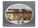 Palette de la manufacture nationale de porcelaine  inventaire des couleurs de porcelaine dure ; 6e