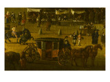 Vue perspective 9 de la Seine de Paris sur le palais du Louvre  depuis le Pont Neuf vers 1666