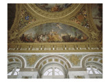 Vue intérieure  salon de la paix : Voussure face à la galerie des glaces
