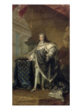 Portrait en pied vers 1723-1729 en grand manteau royal