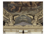 Trophées de la corniche de la Galerie des Glaces: Figures de sphinx  de part et d'autre du