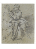 Jeune homme courtisant une jeune femme