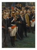 Réception des maires de France dans les jardins du palais de l'Elysée à l'o