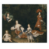 Madame de Montespan  le duc du Maine  le comte de Véxin  mademoiselle de Nantes et mademoiselle de