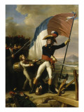 Le Général Augereau conduisant la charge à l'attaque du Pont d'Arcole le 15 novembre 1796 (il est