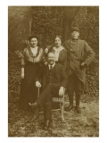 Photographie d'Etienne Moreau-Nelaton  de ses deux filles et de son fils