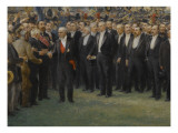 Réception des maires de France dans les jardins du palais de l'Elysée à l'o