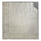 Fragments de la dalle funéraire Laurent de Salon (mort en 1451)  et de Nicole Tétel (mort en