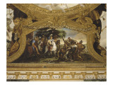Vue intérieure : grands appartements : salon d'Apollon : voussure nord du plafond Entre 1672-1681
