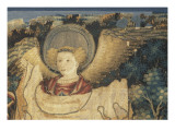 Parement d'autel : La Résurrection : le Christ sortant du tombeau entouré de deux anges et de deux