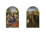 La Vierge et l'Enfant entourés de Saintes volet gauche :RF 309 ; Donateur présenté par Saint