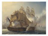 Combat du vaisseaux français le Romulus contre trois vaisseaux anglais à l'entrée de la rade de