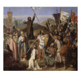 Procession des croisés conduits par Pierre l'Ermite et Godefroy de Bouillon autour de Jerusalem 