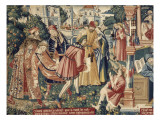 La Tenture de Saint Etienne  pièce VI : L'invention des reliques; scène 9 : Gamaliel ensevelit le