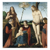 La Vierge à l'Enfant et les Saints Jean-Baptiste et Sébastien entre 2 donateurs Dite "Vierge de