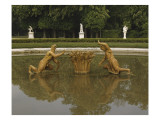 Vue du parc: Parterre de Latone  pelouses et massifs du terre-plein: bassin sud des Lézards: 2
