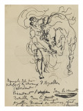 Etude pour une nymphe débridant l'un des chevaux d'Apollon
