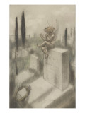Ci git  projet d'illustration pour Le Jeu de grâces d'après Histoires souveraines de Villiers de