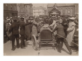 coupe Gordon-Bennett  1903 Irlande : Edge (à gauche) à côté de sa voiture Napier au départ