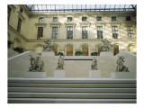 Cour Marly: terrasse médiane : ensemble de Coysevox : La Seine  La Marne  Neptune  Amphitrite; à