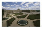 Vue extérieure et aérienne du château de Versailles  Parterre Nord et aile nord du château