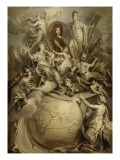 Allégorie à Philippe  duc d'Orléans  Régent de France (1674-1723) - Protecteur des Arts et de la