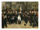 Adieux de Napoléon Ier à la garde impériale dans la cour du cheval blanc du château de