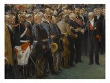 Réception des maires de France dans les jardins du palais de l'Elysée à l'o
