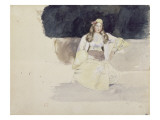 Jeune femme juive assise