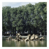 Vue du parc: bassin d'Apollon: Le char d'Apollon  1668-1670