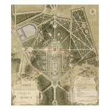 Recueil des "Plans des châteaux et parcs de Versailles  Trianon et Marly vers 1732" ; Relié aux