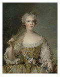 Madame Sophie de France  fille de Louis XV (1734-1782)  représentée en buste tenant une guirlande