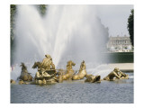 Vue du parc: bassin d'Apollon: Le char d'Apollon  1668-1670